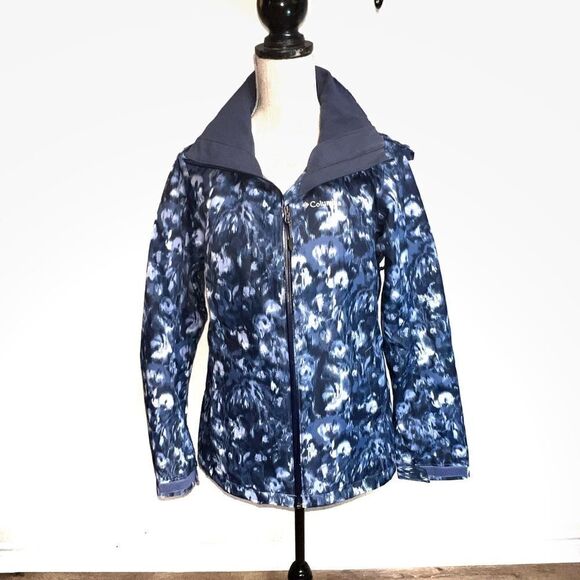 New Women's Columbia Whirlibird IV Interchange Jacket Sz M Navy Nocturnal - Picture 1 of 6